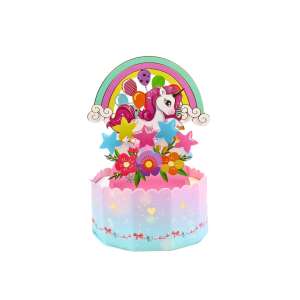 Magic Pop-Ups 3D pop up card with unicorn, rainbow, balloons and stars, birthday card - Greeting Card, Invitation