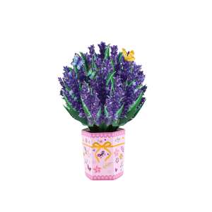 Magic Pop-Ups lavender bouquet 3D pop up card - Greeting Card, Invitation