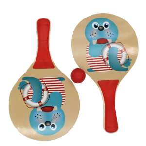 Beach tennis racket set with a cute seal design, perfect for fun on the beach - Outdoor Skill Game