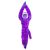 Hanging Purple Plush Monkey Toy, 57 cm, with Velcro hands