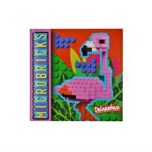 Microbricks flamingo building set, 148 pieces, deluxe base, pink flamingo, building blocks, kids toy - Creative & Building Toy