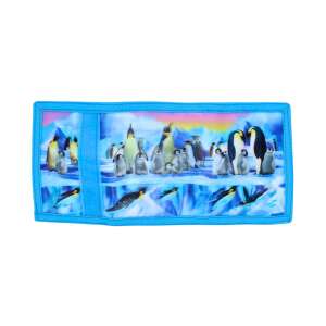 Blue penguin wallet for kids with velcro closure - Kids' Wallet
