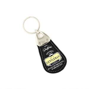 Black leather keychain with 'Be a Gentleman' inscription, Gentlemen's League brand - Keychain