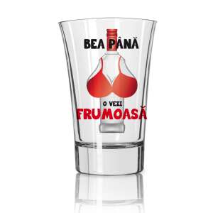 Shot glass with funny print, Bea Páná,  for short drinks - Nekupto