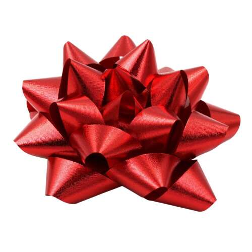 Selbstklebender Sternbogen in Metallic-Rot, 12 cm