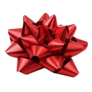 Zestaw 10 samoprzylepnych gwiazdek 12cm metaliczny czerwony