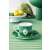 Pip Studio Love Birds Medallion Smaragdgrün Teetasse und Untertasse, 200ml, auf einem Tisch mit Zitronen
