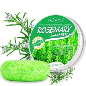 Aliver Rosemary Shampoo Bar, 60g, 100% natural, organic, prevent hair loss, promote hair growth, cruelty-free, vegan, eco-friendly, nourish scalp, balance oil, stop dandruff, prevent hair loss - Shampoo