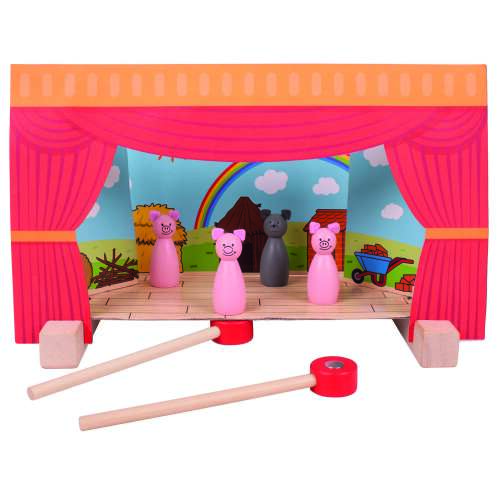 Magnetic Theater - First Performance puppet theater playset with characters and stage