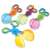 Learning Resources Handy Scoopers, 4 színes markoló olló készlet gyerekeknek, 3 éves kortól