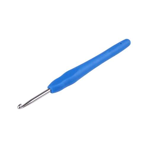 4 mm-es kék horgolt tű szilikon fogantyúval