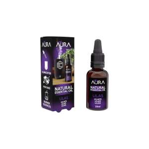 Aura Natural Essential Oil Lilas, 25ml, for humidifiers, diffusers, and aromatherapy - Air Freshener