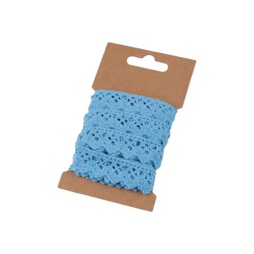 Pamut Csipke Szalag - Mélykék - 15 mm x 3 m