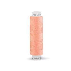 Unipoly 100m peach polyester thread for sewing - Art & Craft