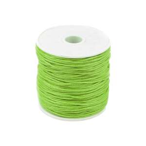 Chrysalis 1 mm waxed cotton cord, lime green, 20 m spool - Monofilament Line
