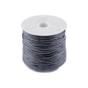 Acélszürke viaszos pamutzsinór, 0,8 mm átmérő, 25 m hosszúság, ideális ékszerkészítéshez, makrame technikához, álomfogókhoz és még sok máshoz - Gyöngy & Gyöngyfűző