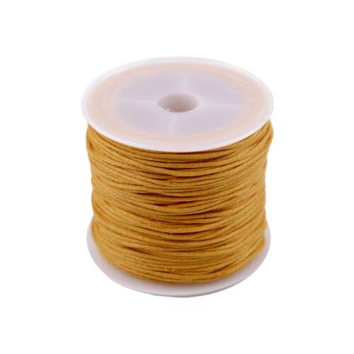 Viaszolt Pamutzsinór - Mustársárga - 0,8 mm - 25 m