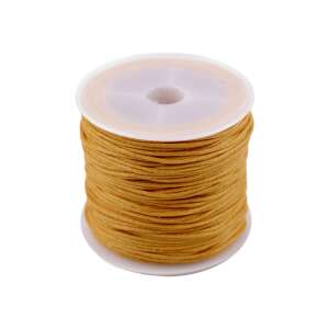 Mustársárga viaszolt pamutzsinór, 0,8 mm átmérő, 25 m hosszúság, tekercsen - Horgászzsinór