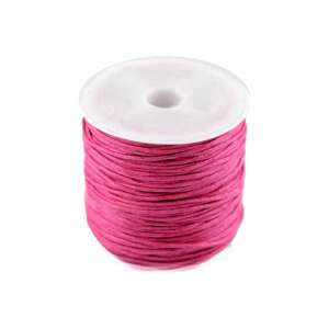 25m spool of raspberry pink waxed cotton cord, 0.8mm diameter - Monofilament Line