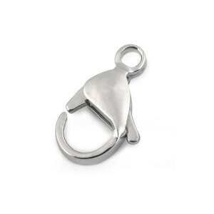 8mm silver surgical steel lobster clasp for necklaces and bracelets - Carabiner
