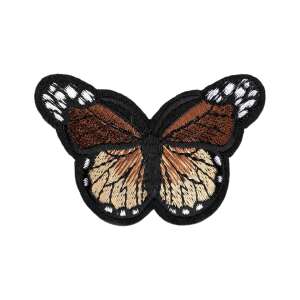 Barna pillangó vasalható applikáció, 48 x 70 mm - Vasalható matrica