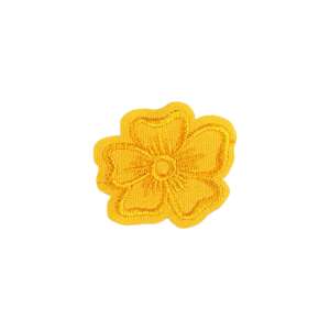 Yellow flower iron-on patch, 35mm - Iron-on patch