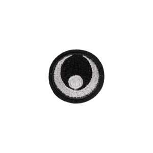 Chrysalis vasalható folt, 38 mm, fekete szem, hímzett, fehér - Vasalható matrica