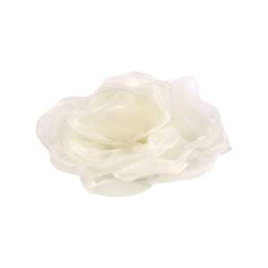 Chrysalis cream rose organza flower for dresses, 8 cm diameter - Artificial Plant & Flower