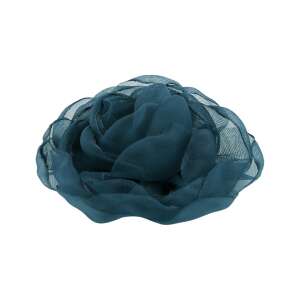 Chrysalis Organza Fabric Flower for Dresses, 8 cm Diameter, Dark Green Rose - Artificial Plant & Flower