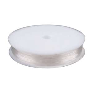 Átlátszó rugalmas zsinór ékszerkészítéshez, 0,6 mm átmérő, 15-18 m tekercs - Gyöngy & Gyöngyfűző
