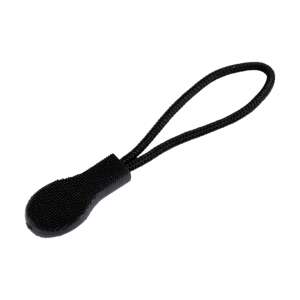 Black zipper pull, Chrysalis, 65 mm long - Zipper