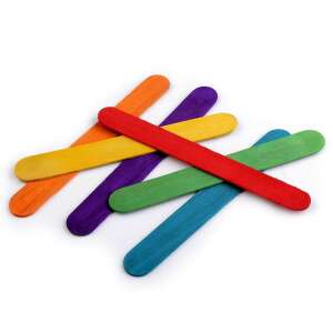 50 colorful wooden craft sticks, 15 cm long, perfect for crafts, decorations, and DIY projects - Wooden letter & decorative element