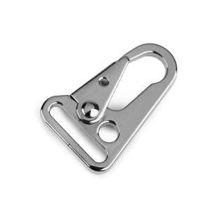 Nickel metal carabiner for bags, 31 x 49 mm - Carabiner