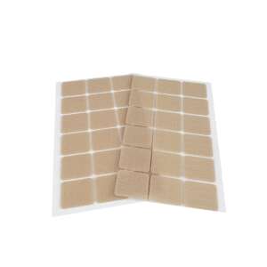 18 pár öntapadó téglalap alakú filcbetét, 25 x 32 mm, bézs - Padlóvédő bútorláb alátét
