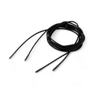 Fekete kerek pamut fűző, 60 cm hosszú - Öltözködés kiegészítő