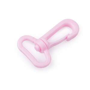 Pink plastic swivel carabiner, 19 x 38 mm - Carabiner
