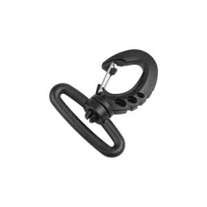 Black swivel plastic carabiner 40 mm - Carabiner