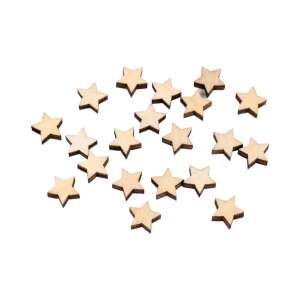 20 pack of 10mm natural wooden stars for crafting - Art & Craft