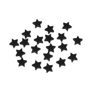 20 black wooden stars, 10mm, for crafting and decorating - Art & Craft