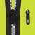 Black self-locking slider for 6.7 mm waterproof zipper, zipper on green background