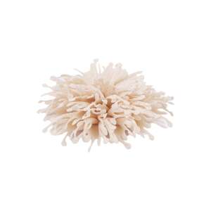 Cream fabric flower, 10 cm diameter, for sewing or gluing on clothes, bags, hats, shoes, and more - Artificial Plant & Flower