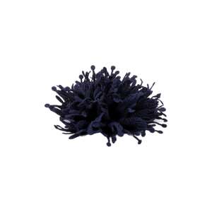 Dark blue fabric flower, 10 cm diameter, for sewing or gluing on clothes - Artificial Plant & Flower