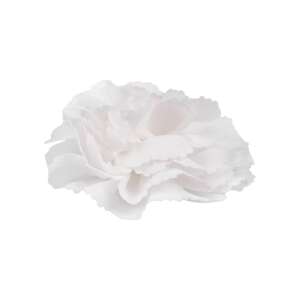 White fabric flower, 10 cm diameter, for sewing or gluing on clothes, hats, bags, shoes, and more - Artificial Plant & Flower