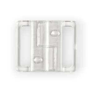 Clear plastic bra clasp, Chrysalis brand, 3 cm wide - Bra