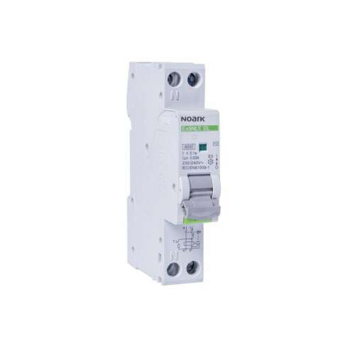 Noark 10A P+N differential circuit breaker with B tripping curve, 1 module, AC type, 30mA, 4.5kA