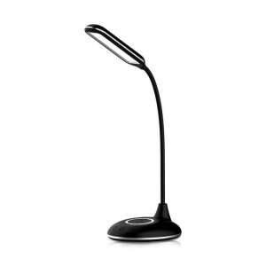 Black V-TAC LED desk lamp with wireless charging, 3-step dimming, eye protection, and USB output - Nonbrand Table Lamp
