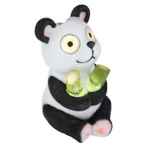 Solarlampe, Pandabärenform, Schutzart IP44, warmes und kaltes Licht, Globo