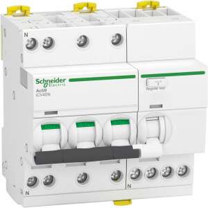Schneider Electric Acti9 ICV40N 25A 3P+N Residual Current Circuit Breaker with Overcurrent Protection - Circuit breaker