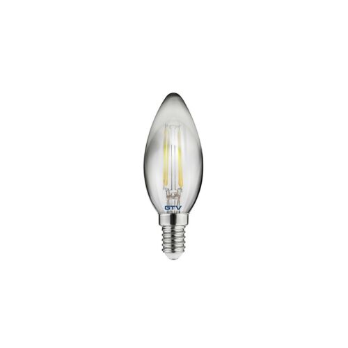 GTV Vintage LED Candle Bulb E14 4W, clear glass