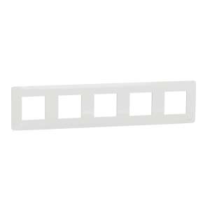 Schneider New Unique 10 module frame, white, IP20, 5x2 configuration - Light switch frame